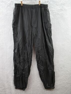 Vintage DISCUS Track Pant Men's Large Black Nylon Windbreaker Swishy